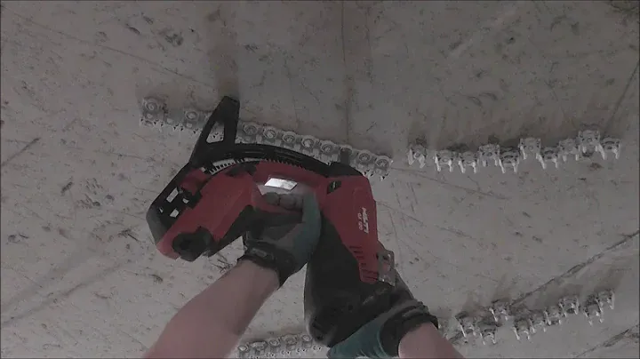 Монтажный пистолет Hilti GX120. Способ крепления в неоднородный базовый материал.