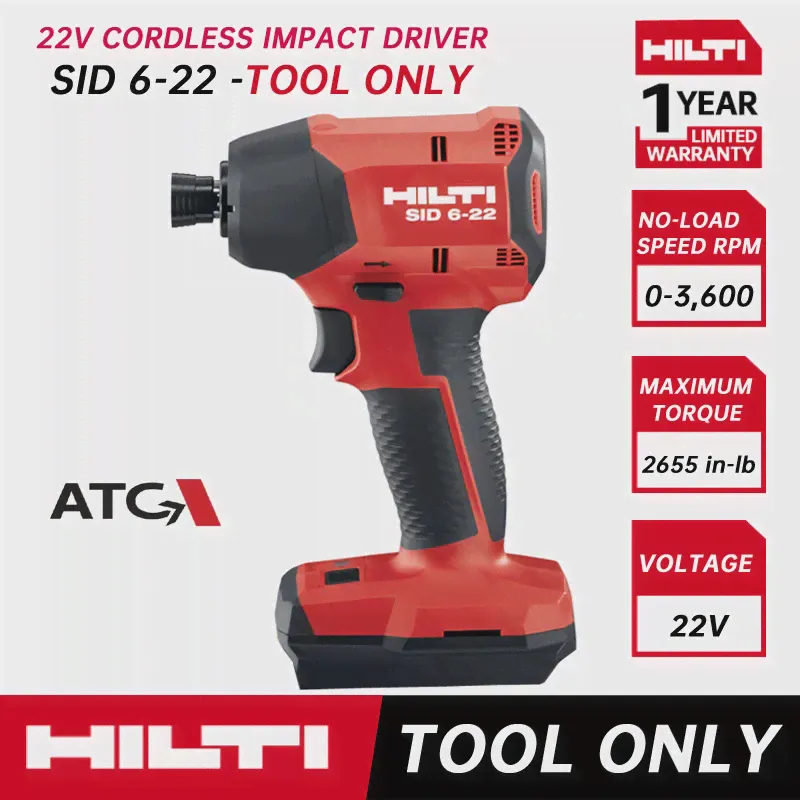 HILTI SID 6-22 беспроводной ударный Драйвер 22 в литий-ионный аккумулятор Перезаряжаемый высокоскоростной бесщеточный двигатель электроинструмент (art.: 3920c05e0ce5b)-0